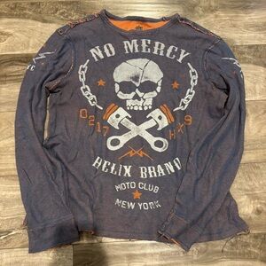 Helix Orange and Blue Graphic Shirt